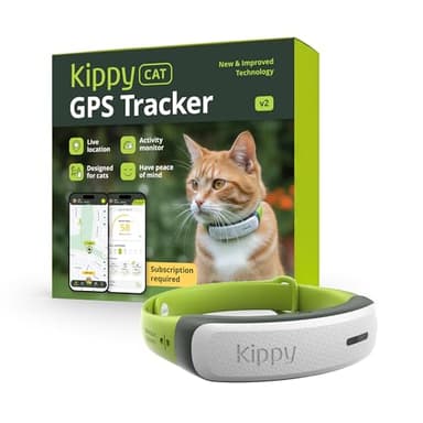 Kippy Cat V2 - Collare GPS per Gatti - Localizzatore e Tracker di Salute e Attività con Sistema Antistrozzo - Crea Confini Virtuali
