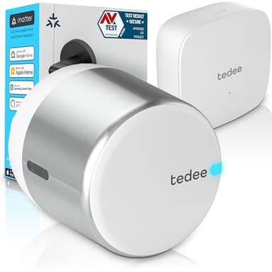 tedee GO2 Allu Serratura Smart con app WiFi e Bluetooth | Accesso remoto | Serratura intelligente con sblocco automatico | Alexa, Google Home, Apple HomeKit, SmartThings | Matter