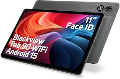 Blackview Tab 90 WiFi Tablet Android 15 da 11 pollici, 12 (4 + 8 espandibile)GB RAM & 128GB ROM(TF 2TB), Octa-core T606, Doppia Fotocamera 13 MP + 8 MP, 8200 mAh/WiFi 5G/Face ID/Widevine L1/GPS/BT 5.0