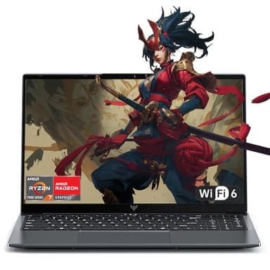Tivique PC Portatile Gaming, Ryzen 7 7730U, Fino a 4,5 GHz, 8 Core 16 Thread, 16 GB di RAM DDR5, SSD da 512 GB, 15,6 Pollici FHD Display Computer Portatile, WiFi 6.0, HDMI, Type-C, Laptop per Ufficio