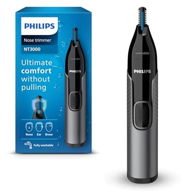 Philips Nose Trimmer Serie 3000 Rifinitore per Peli di Naso, Orecchie e Sopracciglia (modello NT3650/16)
