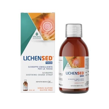 Lichensed Sciroppo Adulti - Sciroppo Emolliente Calma Rapidamente Tosse Secca e Grassa, Allevia la Gola Irritata - con Lichene Islandico - Dispositivo Medico - Flacone da 200 ml