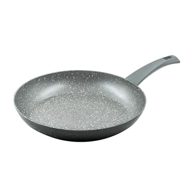 Zanetti - Padella antiaderente DURAPIETRA, adatta a tutti i piani cottura incluso induzione, fondo indeformabile, rivestimento alto spessore, manico soft touch, Diametro 30 cm