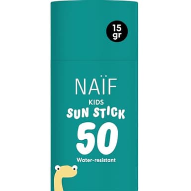 Naïf - Stick solare per bambini - SPF 50 - Dai 3 anni - Protezione UVA e UVB - Resistente all'acqua - Dermatologicamente testato - Senza microplastiche - Senza profumo – 15 g