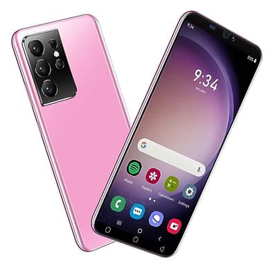 VwWv Telefoni Cellulari Economici, Smartphone Dual SIM 3G/2G da 5,0 Pollici, Quad Core, 16GB ROM, Android 9.0, Doppia Fotocamera, GPS/Wifi/Bluetooth/Face Unlock (V21Ultra-Pink)