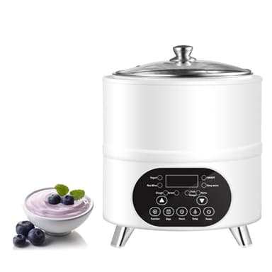 HaiZethonic Yogurtiera,Macchina Gelato Multifunzione 8l,Fermentatore per Yogurt, Macchina Automatica per Yogurt 400 W,Yogurtiera Professionale White-12L