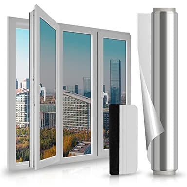 LULUETPUE Pellicola per Vetri Finestre, Pellicola Opaca Privacy Anti-Calore per Lucernari, Pellicola Privacy Finestre Anti 99% UV, Pellicola Finestra Privacy Adatto per Ufficio Casa(40 * 200CM)