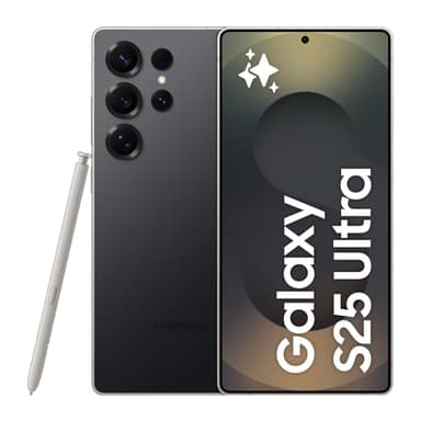 Samsung Galaxy S25 Ultra Smartphone AI, 3 anni di Garanzia del produttore, Display 6.9'' QHD+ Dynamic AMOLED 2X, Fotocamera 200MP, RAM 12GB, 256GB, 5.000 mAh, Titanium Black [Versione italiana]