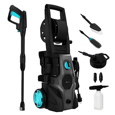 Cecotec Idropulitrice ad alta pressione HydroBoost 2000 Car&Garden Pro. 2000 W, casa, giardino o auto, portata max 450 l/h, 150 bar di pressione max, pompa in alluminio, raggio d'azione 14m