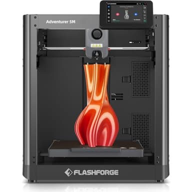 FLASHFORGE Adventurer 5M Stampante 3D, Full Calibrage-Auto Stampa, 1-Clic Max 600mm/s Velocità, Tutto-Metallo CoreXY Struttura Stampa Precisa, Manutenzione Facile Ugello