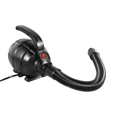 HOARLICN Pompa gonfiabile ad alta pressione elettrica 220-240v 1700pa Abs, Pc 17 x 12 x 15 cm con 4 ugelli per grandi prodotti gonfiabili, letti ad aria, materassi ad aria, nero