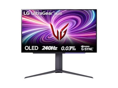 LG UltraGear OLED 27GS95QE Monitor Gaming 27", QHD (2560x1440), OLED, 240Hz, 0,03ms (GtG), G-Sync, FreeSync Premium Pro, HDR 400 True Black, HDMI 2.1, DisplayPort, Nero