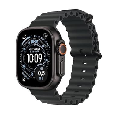 Apple Watch Ultra 3 GPS + Cellular, Cassa 49 mm in titanio nero con Cinturino Ocean nero