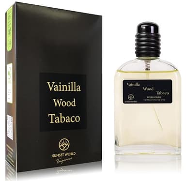 Vainilla Wood Tabaco - Compatibile con Tobacco Vanille di Tom For. Acqua di Colonia Intense 100 ml, Profumo ai Feromoni per Uomo, Profumi Equivalenti