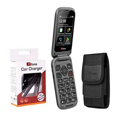 TTfone TT970 – Telefono cellulare per anziani a tasti grandi con apertura Flip, Whatsapp, 4G – Con telecamera 8MP e compatibile con apparecchi acustici e pulsante di assistenza di emergenza