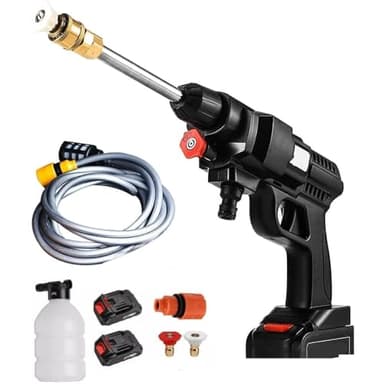 Idropulitrice a batteria 42V 8000Mah Idropulitrice portatile con 2 batterie Idropulitrice ad alta pressione a batteria per il lavaggio di auto Pulizia di pavimenti