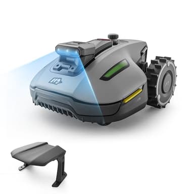 MAMMOTION YUKA mini 2 500 Robot Tagliaerba senza Filo Perimetrale con Garage, Visione AI Tri-Cam, No RTK, Nessuna Perdita di Segnale, DropMow, Mappatura Automatica, Taglio a 500㎡