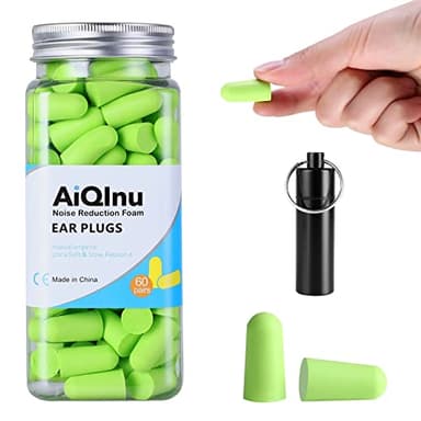 AiQInu Tappi Orecchie dormire, 60 Paia Tappi per le Orecchie 38dB SNR più alto,Super Morbido Tappi per Orecchie Antirumore, per Protezione Dell'udito, Russare
