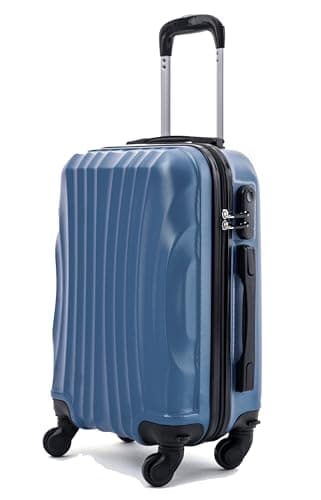R.Leone Ryanair 55x40x20 cm Valigia Trolley Bagaglio a mano 4 Ruote rimovibile in ABS Autonomo 20373N (Blu Elemental, Valigia 55X40X20cm)