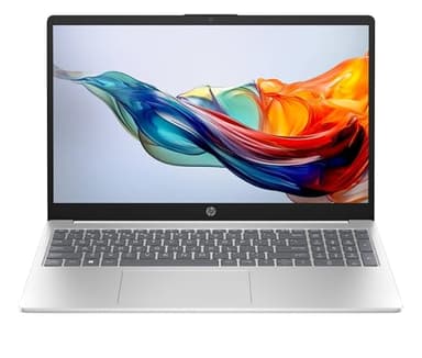 HP Laptop 15-fc0023sl, PC Portatile 15", Display FHD, Notebook, (AMD Athlon Silver 7120U, RAM 8GB, SSD 128GB, Windows 11), Computer Portatile, Uso quotidiano, Tastiera Italiana, QWERTY, Argento