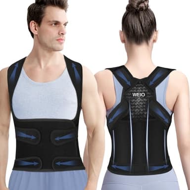 Fascia Posturale Spalle Schiena Uomo: Correttore Posturale Fascia Lombare Supporto Donna - Tutore Spalla Busto Schiena Dritta Elastica Regolabile - Ortopedico Cintura per Raddrizza Schiena Collo L
