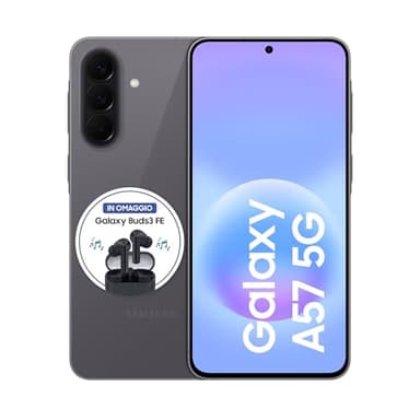 Samsung Galaxy A57 5G, 128GB, 3 anni di Garanzia, Smartphone sottile, Cerchia e Cerca, Gomma Oggetto, Volto Migliore, Tripla Camera, IP68, 5.000 mAh, Awesome Gray [Versione Italiana]
