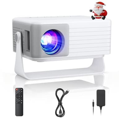Proiettore, AKIYO O1 Proiettore Portatile 15000 Lumens, 2026 Upgraded Videoproiettore 4K Supporto Full HD 1080P, Auto Keystone, Zoom 50%, Rotabile 360°, per Phone/TV Stick/HDMI/USB/TF