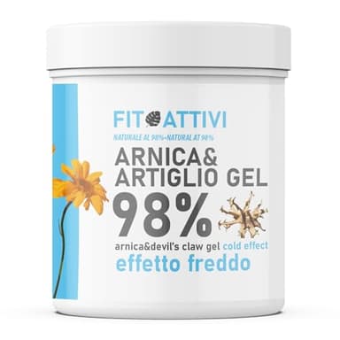 Arnica Forte e Artiglio del Diavolo Forte 550ml Effetto Freddo 98% Arnica Per Cavalli Uso Umano Vitamina E Mentolo Menta per Massaggi Locali Made In Italy