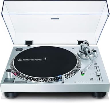 Audio-Technica AT-LP120X Giradischi a Trasmissione Diretta, Argento, Analogico e USB