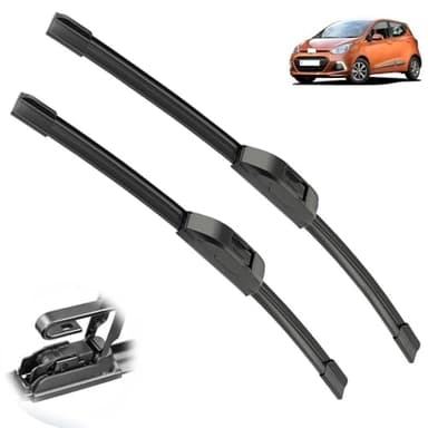 Tergicristallo for auto compatibile con Hyundai i10 MK2 2013-2018 Tergicristalli anteriori Tergicristalli in gomma morbida Parabrezza automatico 22"+16" 550mm + 400mm (Color : 2 PCS)
