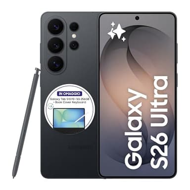 Samsung Galaxy S26 Ultra Smartphone AI, 1TB, 3 anni di Garanzia, Privacy Display Integrato, Processore Potente, Assistente Foto, Camera 200 MP, 5000 mAh, Black [Versione italiana]