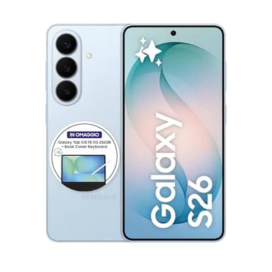 Samsung Galaxy S26 Smartphone AI, 256GB, 3 anni di Garanzia, Processore Avanzato, Assistente Foto, Creative Studio, Camera 50 MP, 4300 mAh, Sky Blue [Versione italiana]