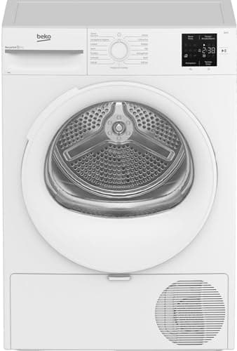 Beko Asciugatrice BMTR38W 8 Kg, con Pompa di calore, Libera Installazione, Display digitale, Classe energetica D