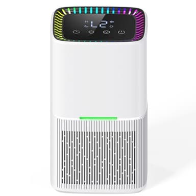 Deumidificatore Casa Muffa 1800ML, Portatile Silenzioso, Sbrinamento Automatico, Timer, Luce a 7 Colori | Deumidificatore Piccolo per Bagno, Armadio, Camera da Letto, 645ml/Giorno