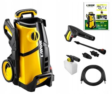 LAVOR Idropulitrice LVR3 140 con Sistema Schiumogeno Regolabile, Pressione massima 140 bar, Portata massima 450 litri ora, Motore 1900 Watt