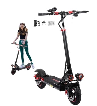 PLAYBIK Monopattino Elettrico Adulto, Batteria 48V 15Ah, Autonomia 50-55 km, Monopattino Elettrici Pieghevole con Potente Motore 500W, Ruote Off-Road10", Doppio Ammortizzatore, IP54, Regalo Compleanno