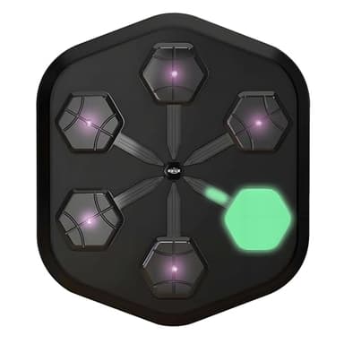 RAPLONC Smart Boxing Machine A LED Onepunch, Macchina da Allenamento per Musica Elettronica in Interni, Pad di Boxe Pannelli più Grandi con Supporto per Telefono E Guanti da