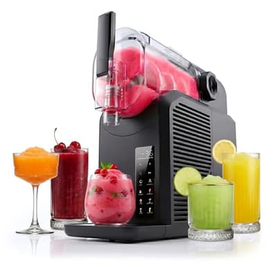 Seeger SuperSlush Macchina per Granite, 2 Litri, 7-in-1, Nessun Ghiaccio Necessario, 7 Programmi, Tecnologia InstantFreeze 15 min, Slushie Maker, Granita, Cocktail, Frappé, Milkshake, Nero, SLFRZ1BK