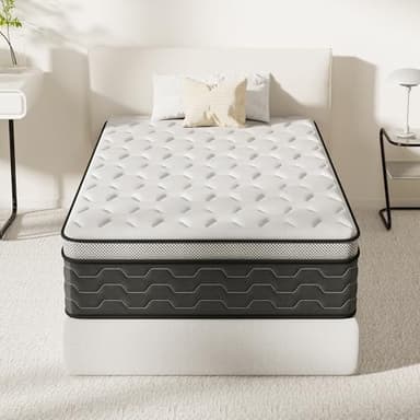 DEWINNER Materasso Una Piazza e Mezza 120x190 cm Altezza 30 cm, Materasso a Molle e Schiuma, Insacchettate, Confortevole e Traspirante,Durezza Media, Materasso 120x190 Con Certificazione OEKO-TEX