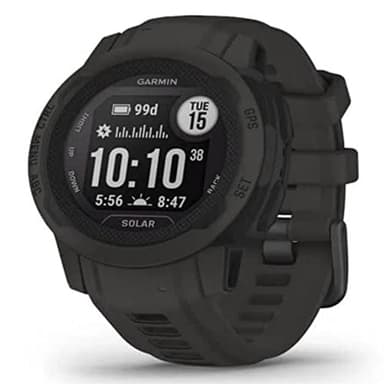 Garmin Instinct 2S Solar, Smartwatch, 40mm, Rugged design, Ricarica solare, Autonomia 51 giorni, +30 app multisport, GPS, Cardio, SpO2, GarminPay, Connect IQ (Graphite)
