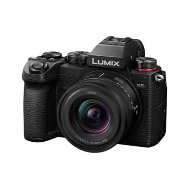 Panasonic Lumix S5D, Corpo Macchina Mirrorless Full Frame, con Obiettivo S-R1840E 18-40 mm S 24,2MP, Registrazione 4K 60P, Live View Finder, Monitor ad Angolo Libero, Wi-Fi, Bluetooth, Nero