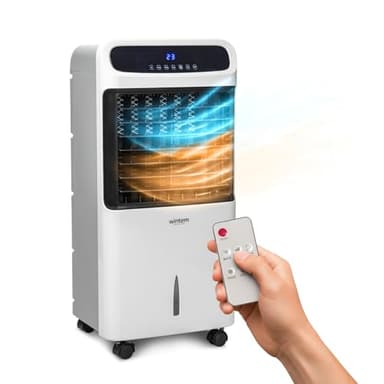 Climatizzatore Portatile 4-in-1 80/2000W: Riscaldamento, Raffreddamento, Umidificatore e Purificatore d'Aria, Facile da Spostare - Ideale per Stanze fino a 80m², 34x38x80 cm