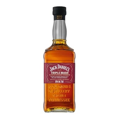 Jack Daniel’s Triple Mash American Blended Whiskey – Whiskey Tennesse a Tripla Distillazione, Note di Miele, Malto e Rovere, Gusto Ricco e Complesso, 50% Vol., Bottiglia in Vetro da 70 cl