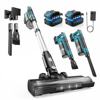 700W/60000Pa Aspirapolvere Senza Fili, Scopa Elettrica senza Filo Potente 70 Min Autonomia, Anti-groviglio/OLED Schermo/2,0L Cup Aspirapolvere Senza Fili Potente, Adatto per Tappeti/Pavimenti/Capelli