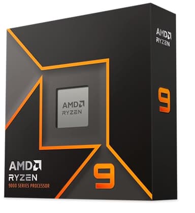 AMD Ryzen 9 9900X (scheda grafica integrata Radeon, 12 Cores/24 Threads, 120W TDP, AM5 Socket, 76MB Cache, Boost di Frequenza fino a 5.6 GHz max, senza ventole)