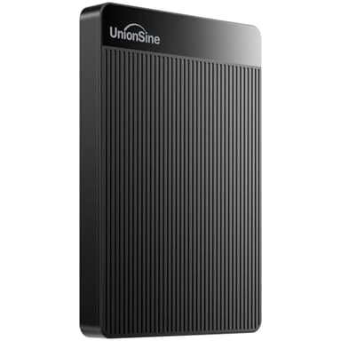 UnionSine Hard Disk Esterno 2,5" 500GB Ultra Slim Portatile USB3.0 SATA HDD Storage per PC, Macbook, PS4, Xbox series, Wii u, TV (Nero) HD2510