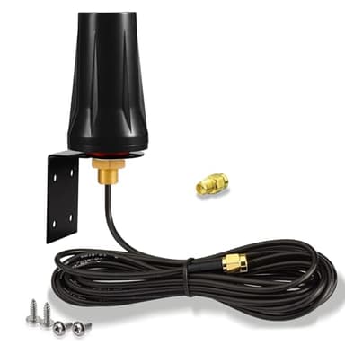 Bingfu Antenna 4G LTE Esterna 5 dBi SMA Maschio Impermeabile Montaggio a Parete con 3 m Cavo per GSM 4G LTE Router Cellulare Gateway Modem Fototrappola Fotocamera da Caccia Monitor Energia​