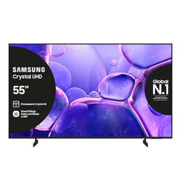 Samsung Crystal UHD 4K Smart TV 55'' UE55U8090FUXZT, Crystal 4K Processor, HDR, Smart Experience, OTS Lite & Adaptive Sound, Metal Stream Design, 2025