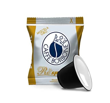 Caffè Borbone Respresso, Miscela Oro - 100 Capsule - Compatibili con le Macchine ad uso domestico Nespresso*