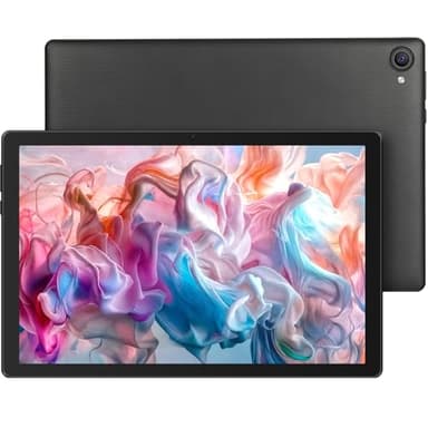 Laptok Tablet, 10 Pollici Android Tablet Octa-Core, 64GB ROM 1TB Espandibili, WiFi 6, BT 5.3, Face ID, Schermo 1280x800 HD IPS, Widevine L1, Doppia Fotocamera 5MP+8MP, 5000mAh（Nero）